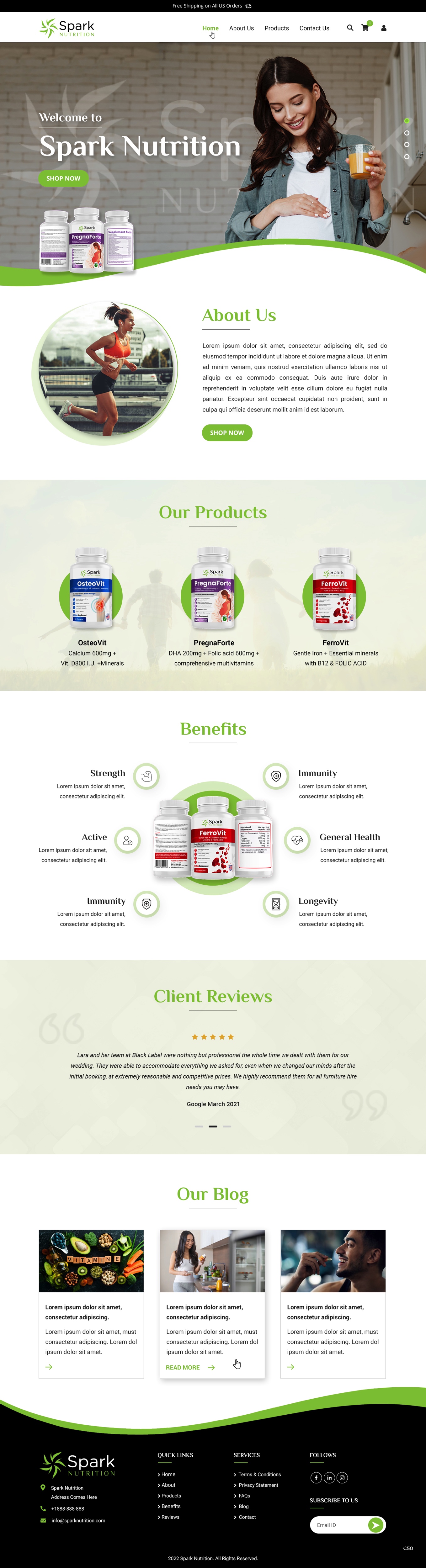 Diseño Web por pb para Spark Nutrition | Diseño #28955327