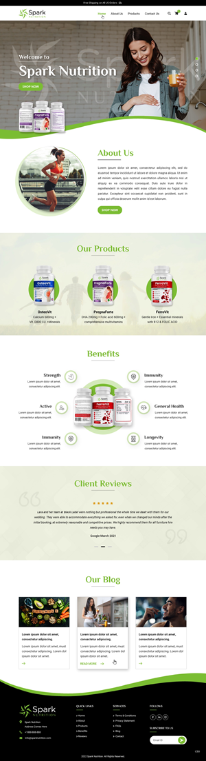 Diseño Web por pb para Spark Nutrition | Diseño: #28955327
