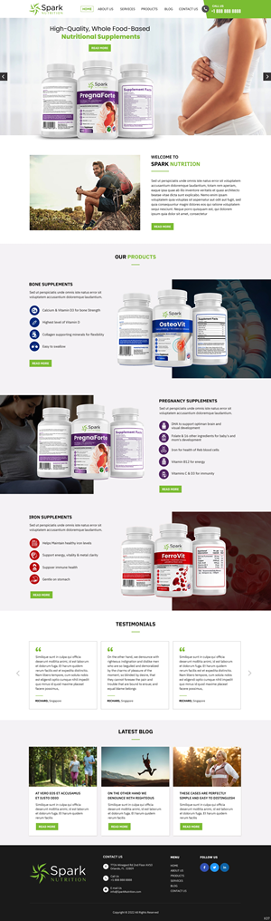 Diseño Web por pb para Spark Nutrition | Diseño: #28955332