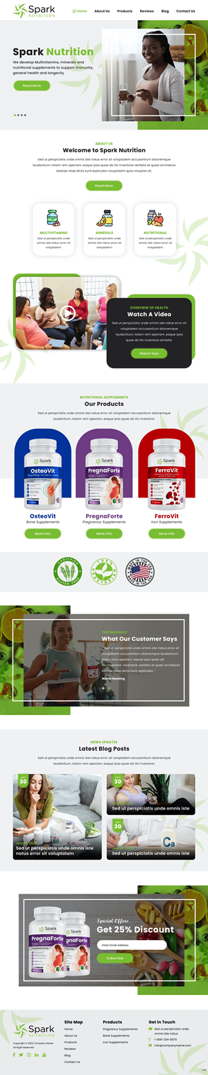 Diseño Web por pb para Spark Nutrition | Diseño: #28994232