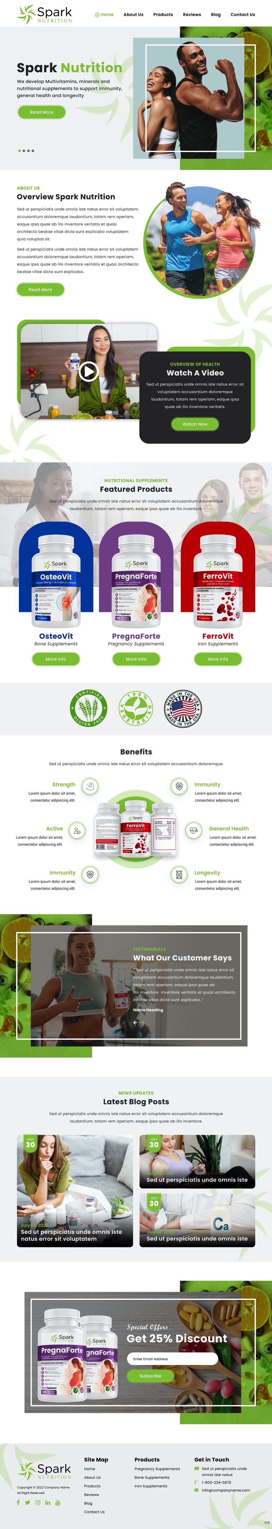 Diseño Web por pb para Spark Nutrition | Diseño #29003364