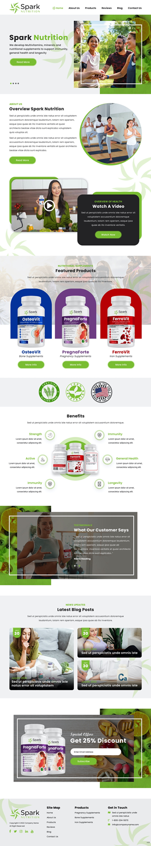 Diseño Web por pb para Spark Nutrition | Diseño: #29022590