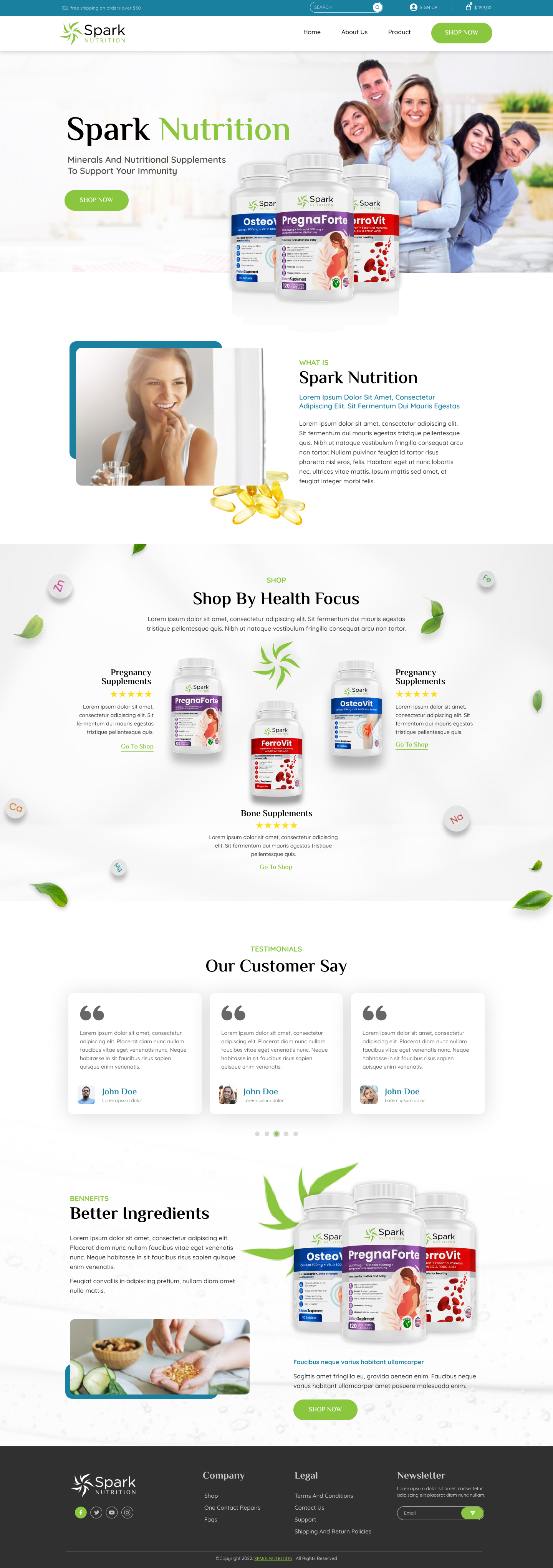 Diseño Web por *mary para Spark Nutrition | Diseño #28955298