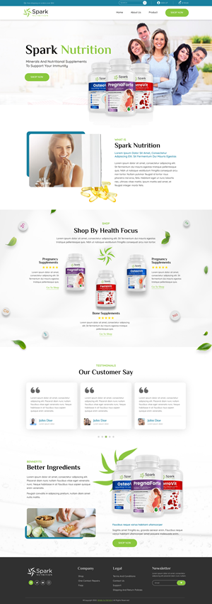 Diseño Web por *mary para Spark Nutrition | Diseño: #28955298