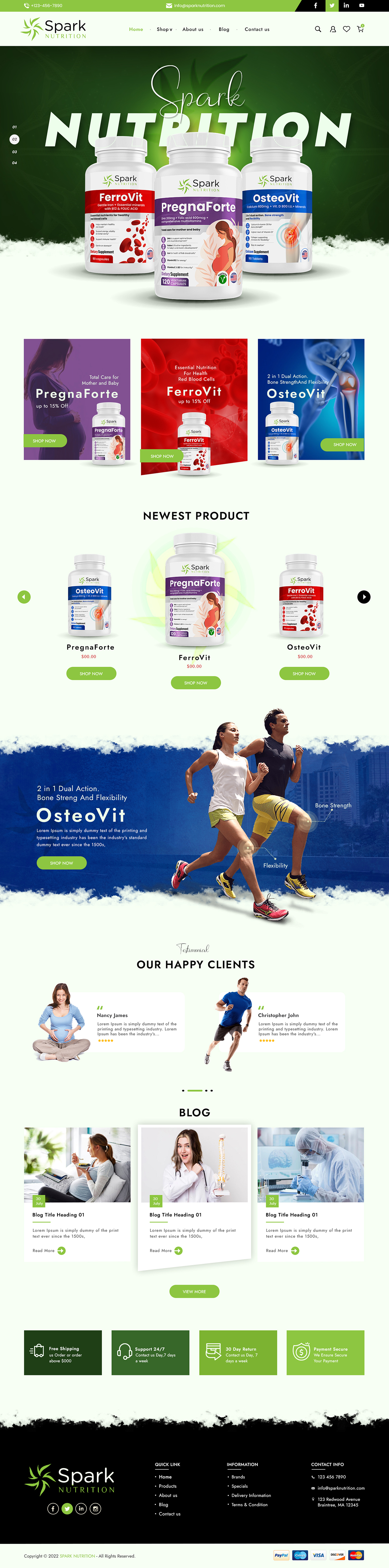 Web-Design von bdesigner9 für Spark Nutrition | Design #28955200