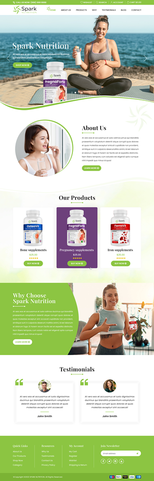 Diseño Web por Titan Eagle para Spark Nutrition | Diseño: #28954318