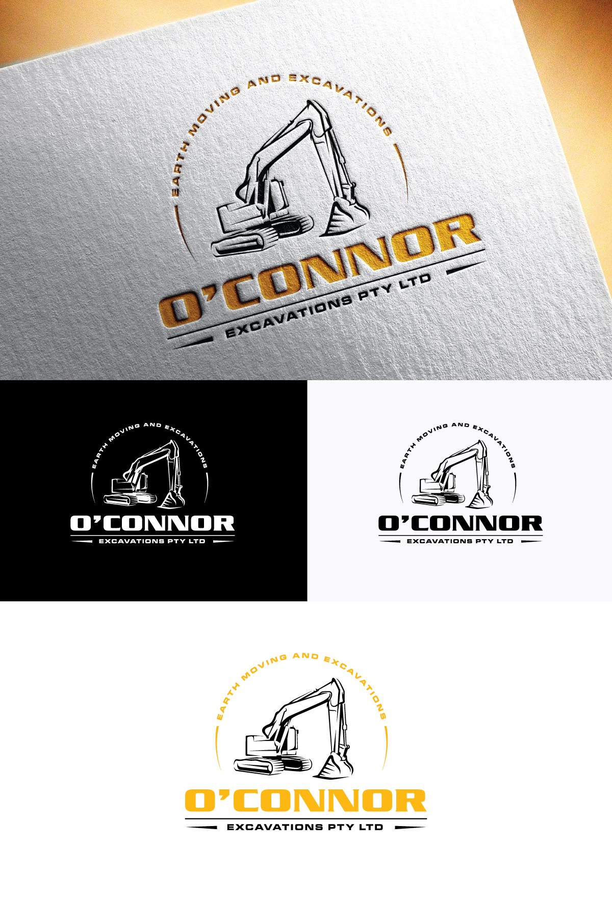 Logo Design by Logo Stock for O'Connor Excavations Pty Ltd | Design #28981413