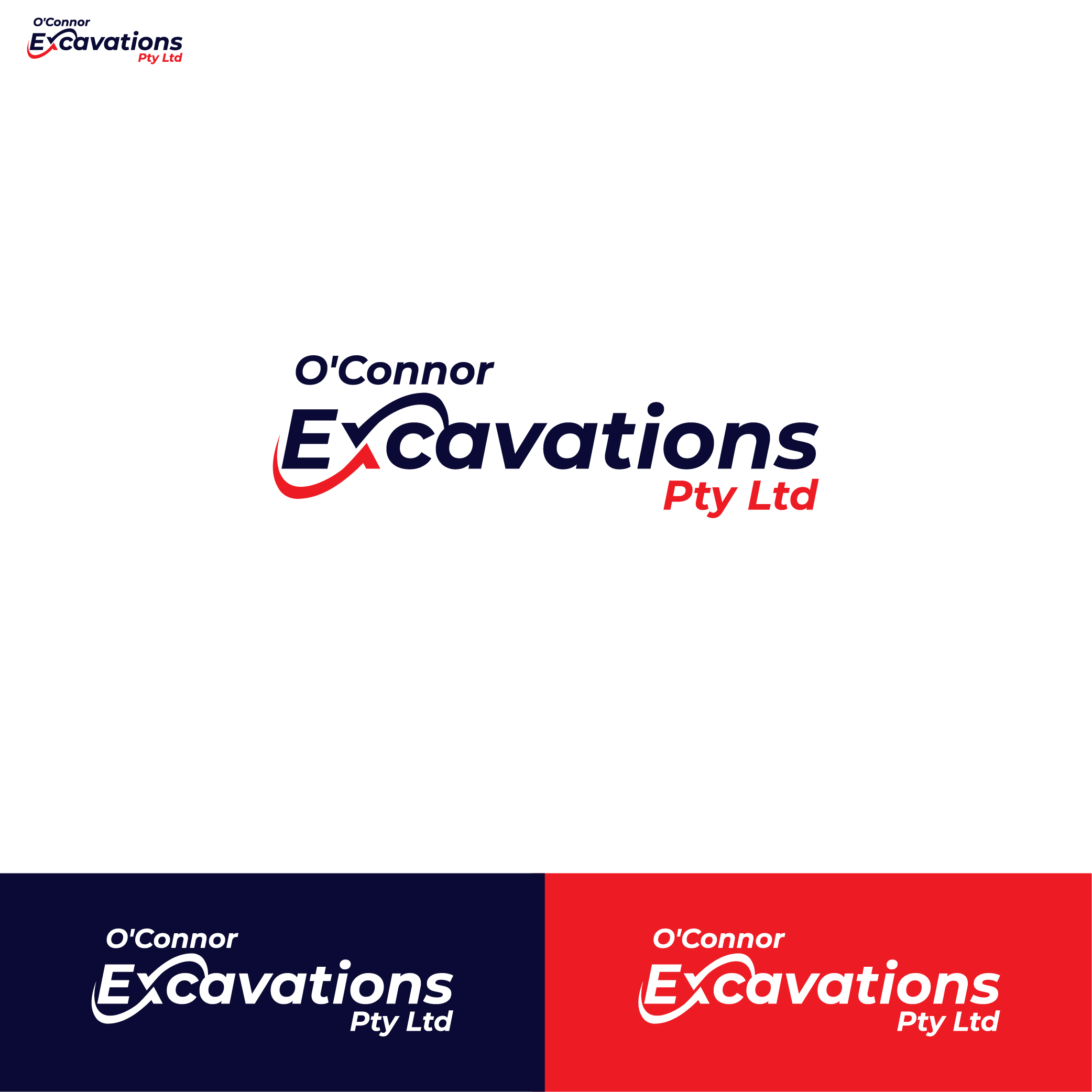 Logo Design by CrewType for O'Connor Excavations Pty Ltd | Design #28953757