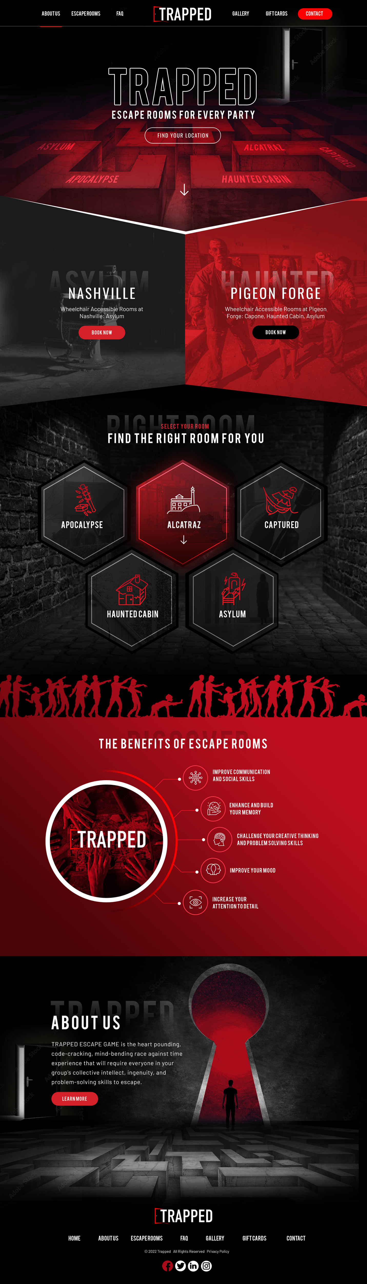 Diseño Web por Blue Sparrow para Trapped Escape Game | Diseño #28964518