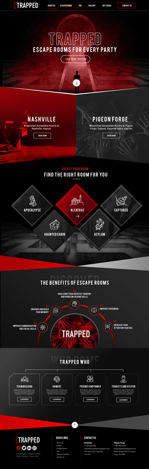 Diseño Web por Blue Sparrow para Trapped Escape Game | Diseño: #28964520