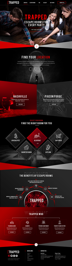 Diseño Web por Blue Sparrow para Trapped Escape Game | Diseño: #28964521