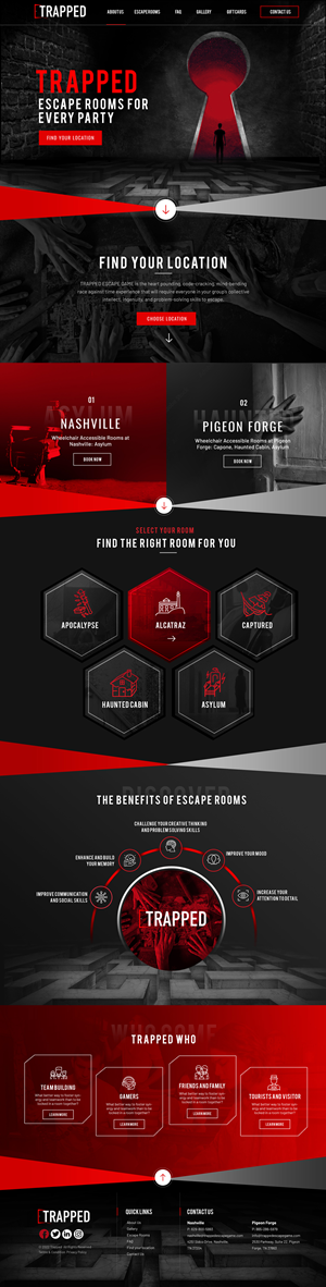 Diseño Web por Blue Sparrow para Trapped Escape Game | Diseño: #28964522