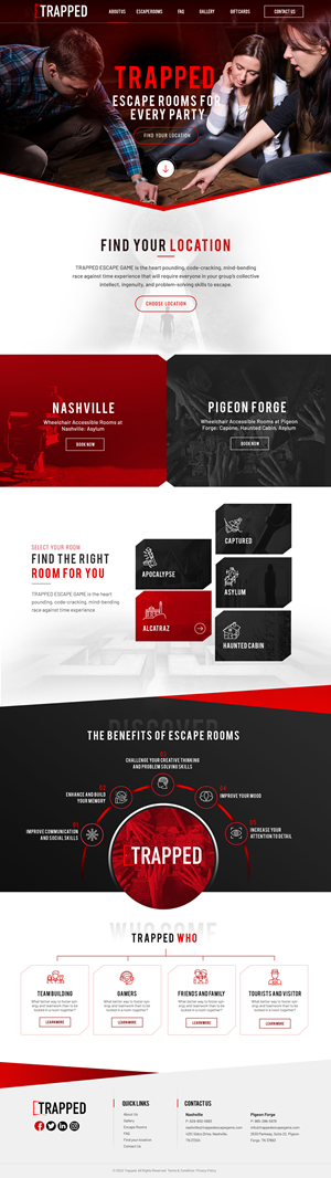 Diseño Web por Blue Sparrow para Trapped Escape Game | Diseño: #28966319