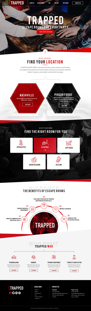 Diseño Web por Blue Sparrow para Trapped Escape Game | Diseño: #28966320