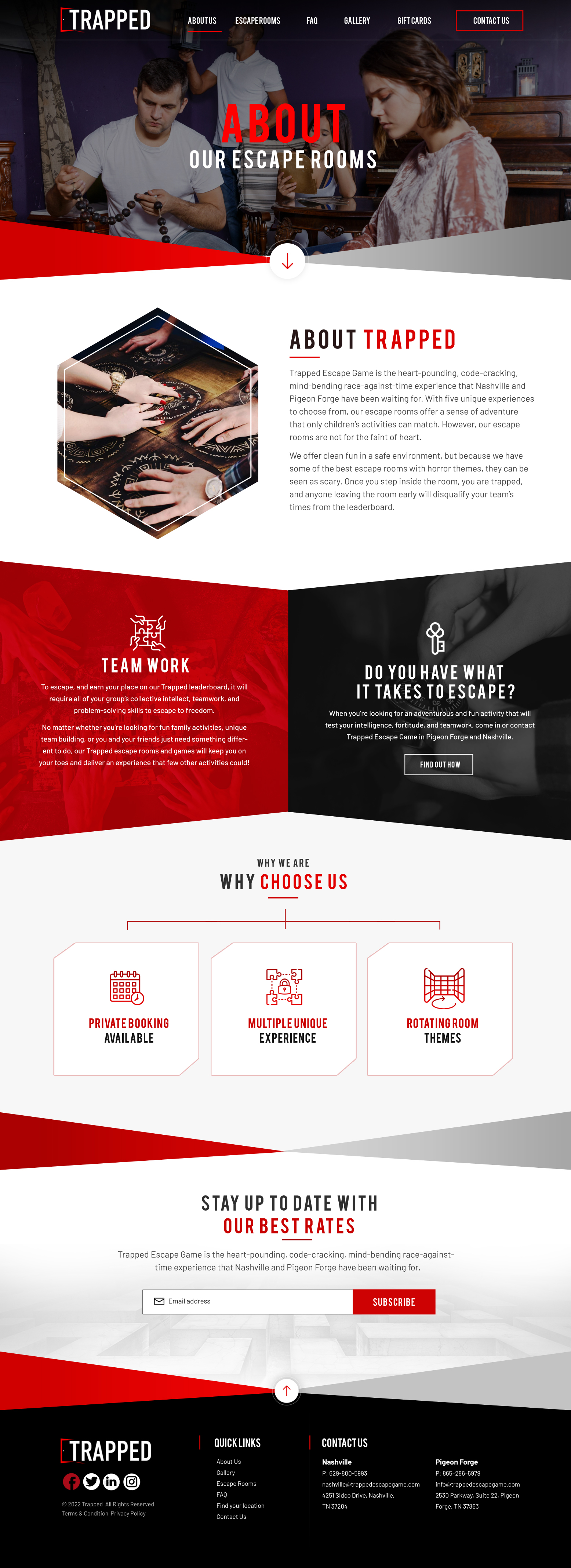 Web Design par Blue Sparrow pour Trapped Escape Game | Design #28972797