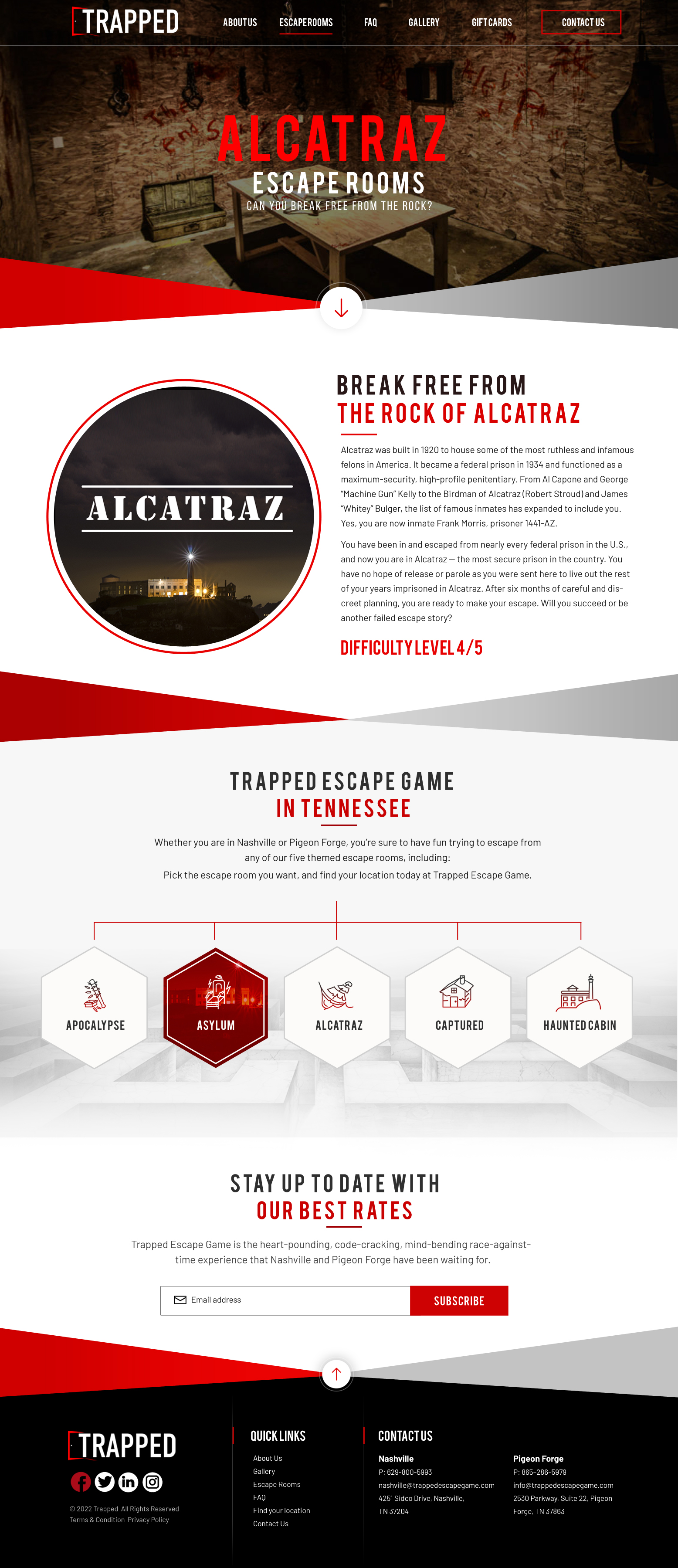 Web Design par Blue Sparrow pour Trapped Escape Game | Design #28995881