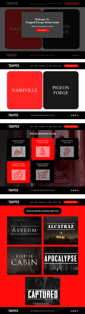 Web Design by Putra Makarin for Trapped Escape Game | Design #28959577
