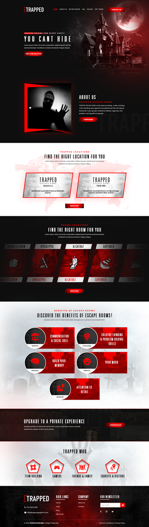 Diseño Web por Hussan para Trapped Escape Game | Diseño: #28968513