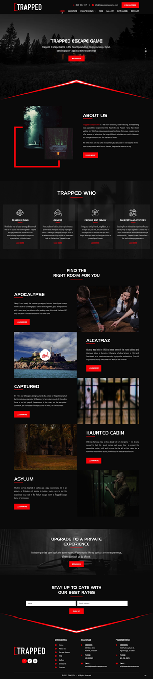 Diseño Web por pb para Trapped Escape Game | Diseño: #28964705