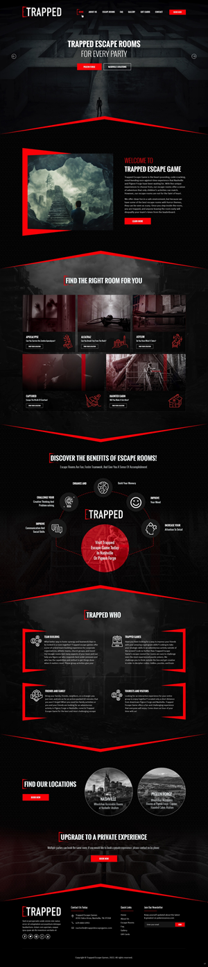 Diseño Web por pb para Trapped Escape Game | Diseño: #28964706