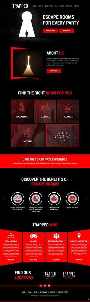 Diseño Web por pb para Trapped Escape Game | Diseño: #28964709