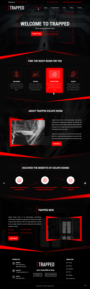 Diseño Web por pb para Trapped Escape Game | Diseño: #28964716
