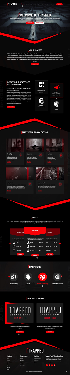 Diseño Web por pb para Trapped Escape Game | Diseño: #28970465