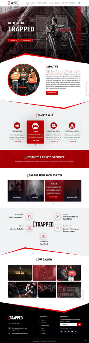Diseño Web por pb para Trapped Escape Game | Diseño: #28970466