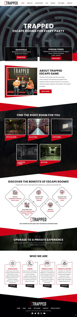 Diseño Web por pb para Trapped Escape Game | Diseño: #28970467