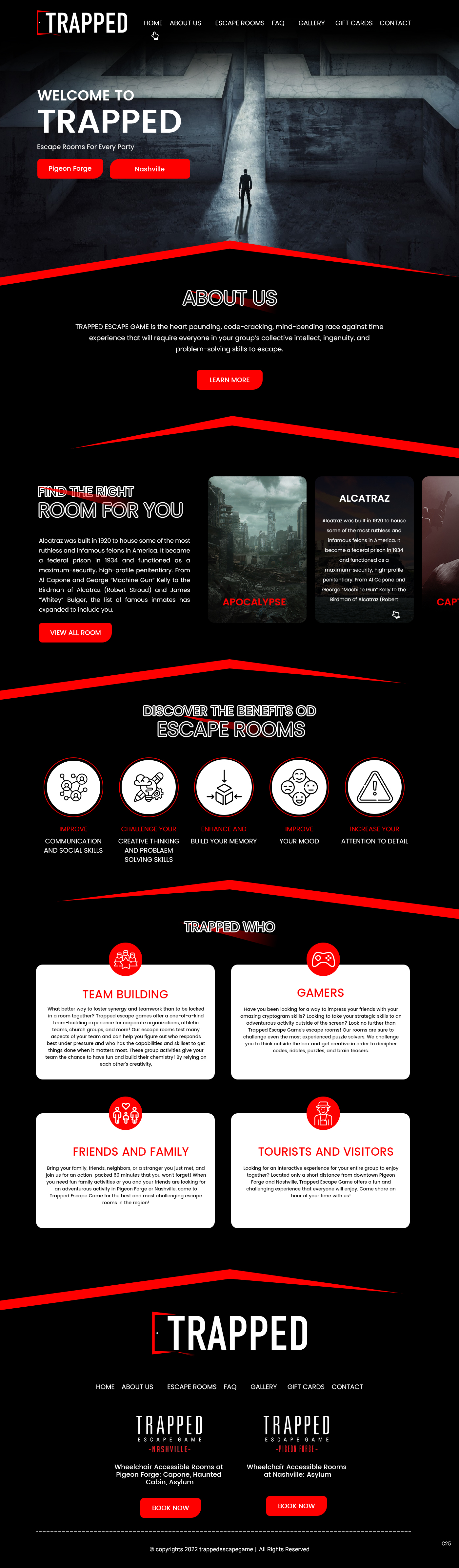 Diseño Web por pb para Trapped Escape Game | Diseño #28970469