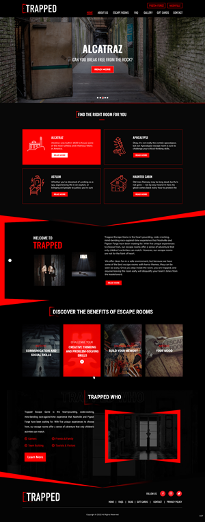 Web Design by pb for Trapped Escape Game | Design: #28977029