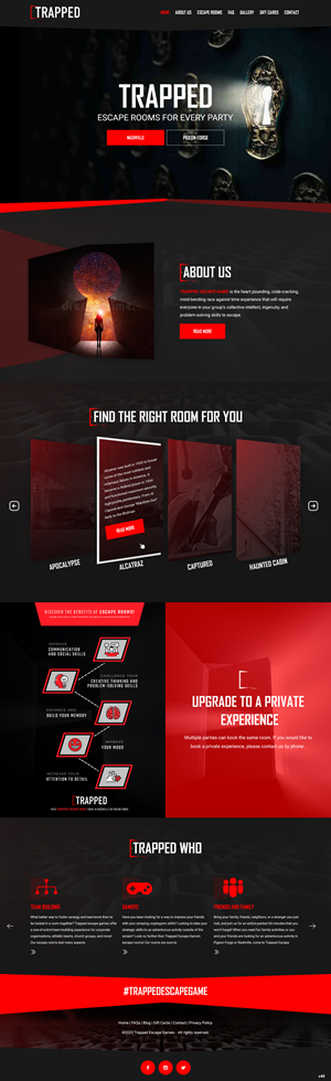 Web Design by pb for Trapped Escape Game | Design: #28977143
