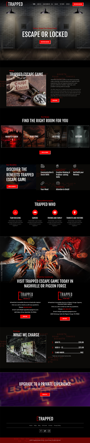 Diseño Web por Sujit Banerjee para Trapped Escape Game | Diseño: #28967061