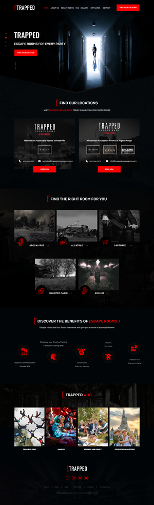 Web Design by WebPixel for Trapped Escape Game | Design #28963101