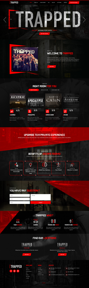 Web Design by sai.designer87 for Trapped Escape Game | Design #28967532