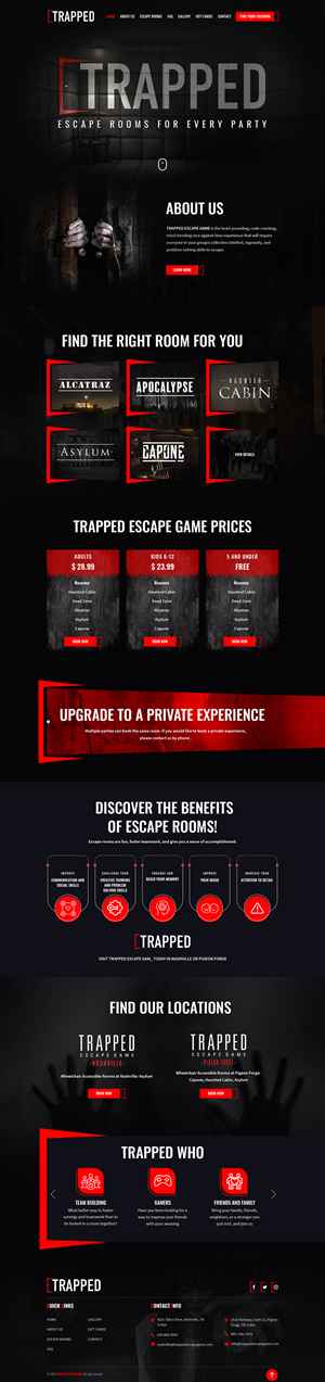 Diseño Web por sai.designer87 para Trapped Escape Game | Diseño: #28969455