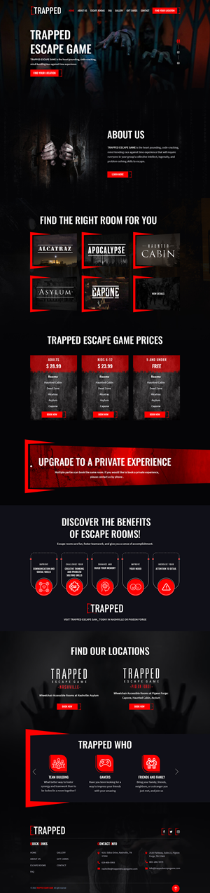 Diseño Web por sai.designer87 para Trapped Escape Game | Diseño: #28969457