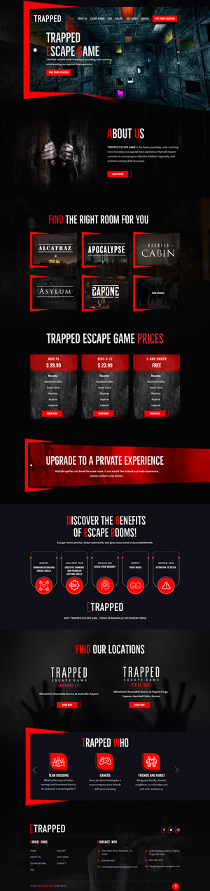 Diseño Web por sai.designer87 para Trapped Escape Game | Diseño: #28969458