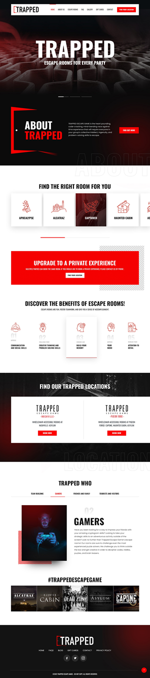 Web Design by nzdesigners for Trapped Escape Game | Design #28982518