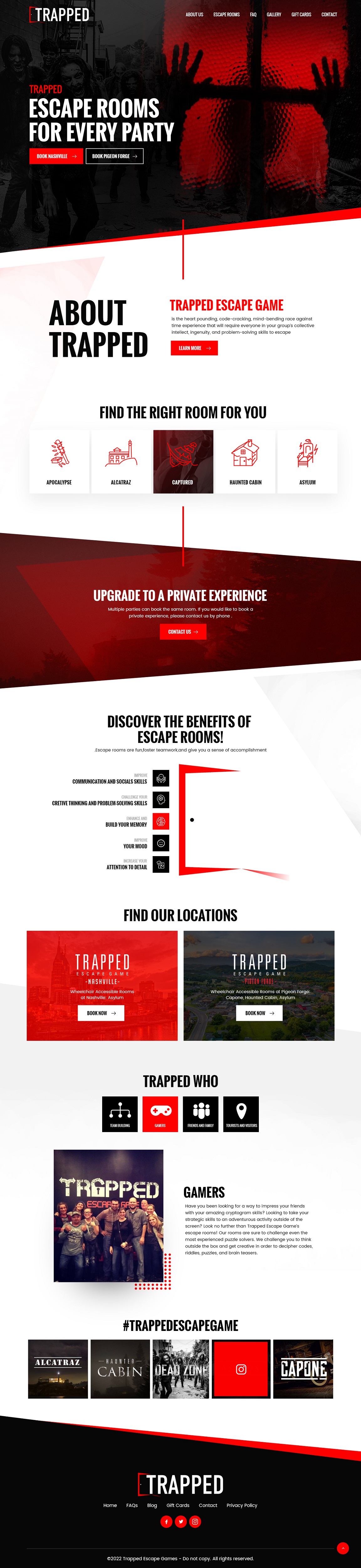 Diseño Web por nzdesigners para Trapped Escape Game | Diseño #28982519