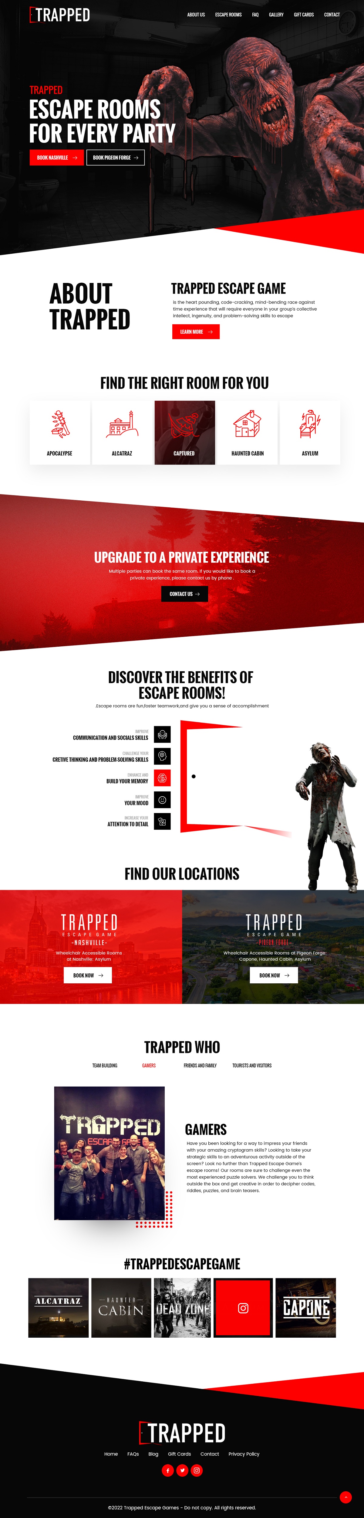 Web Design by nzdesigners for Trapped Escape Game | Design #28982520