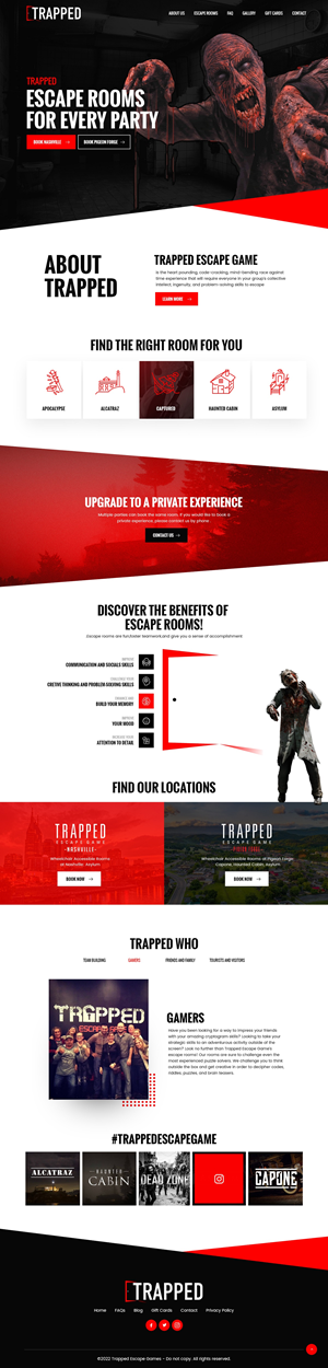 Diseño Web por nzdesigners para Trapped Escape Game | Diseño: #28982520