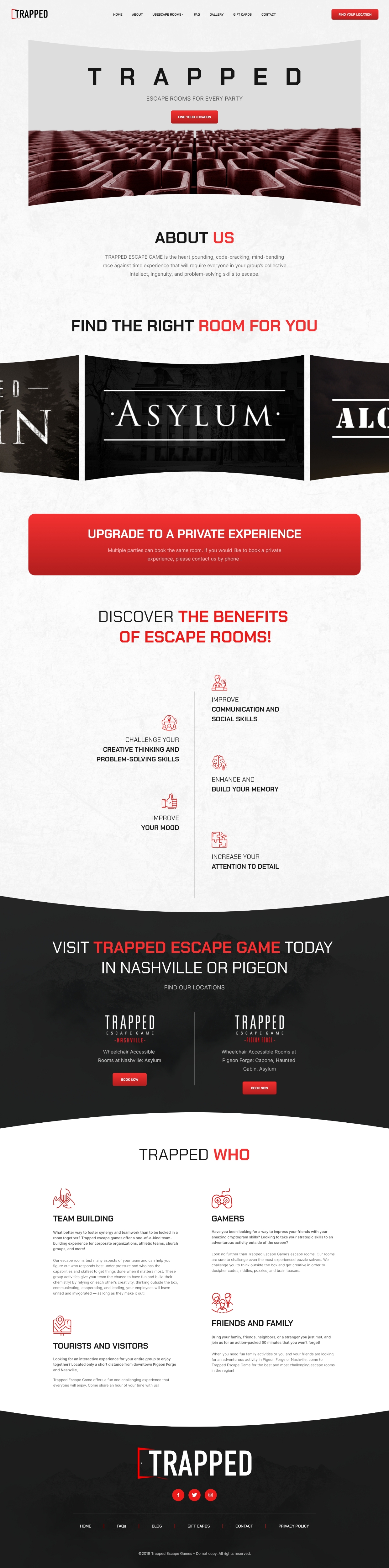 Diseño Web por Double d para Trapped Escape Game | Diseño #28960910