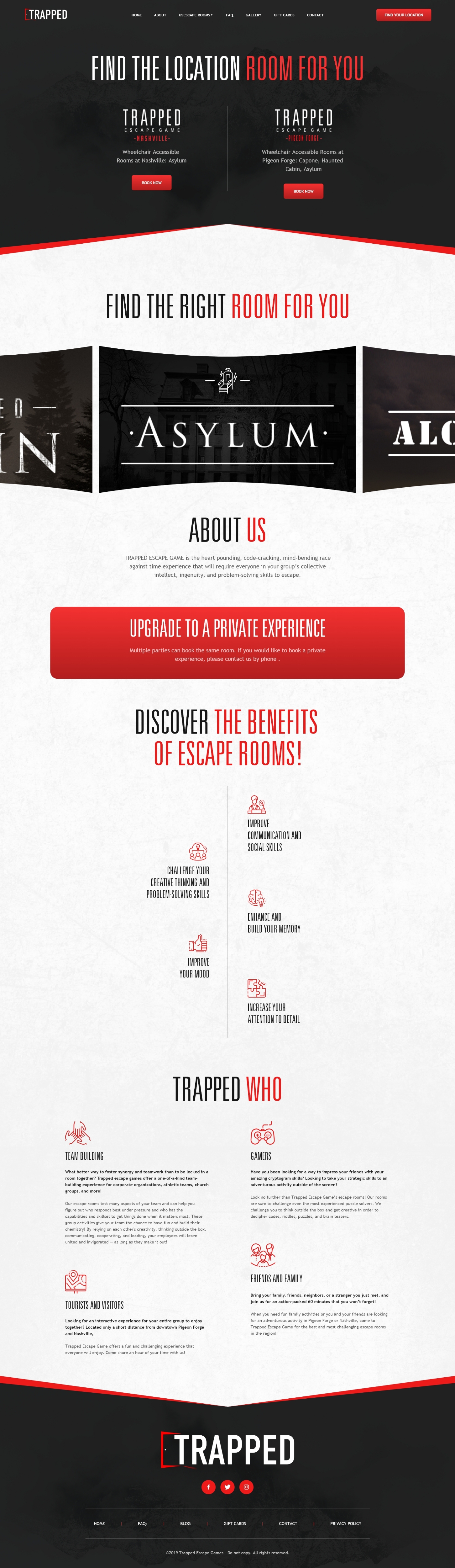 Web Design by Double d for Trapped Escape Game | Design #28965071