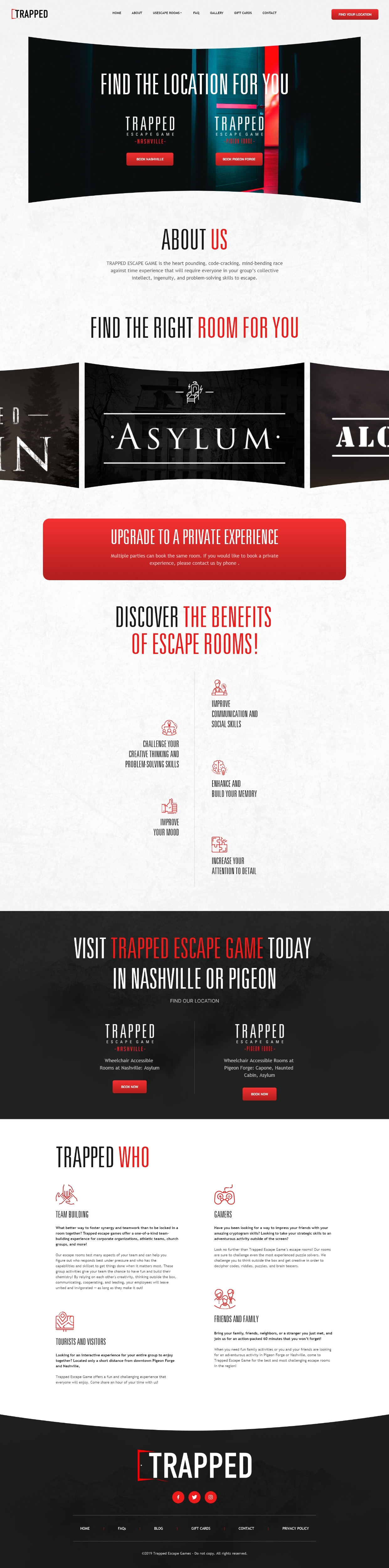 Diseño Web por Double d para Trapped Escape Game | Diseño #28971408