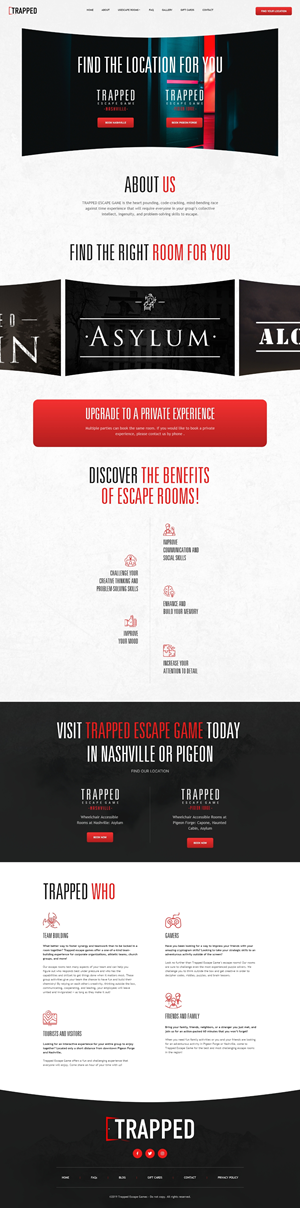Diseño Web por Double d para Trapped Escape Game | Diseño: #28971408