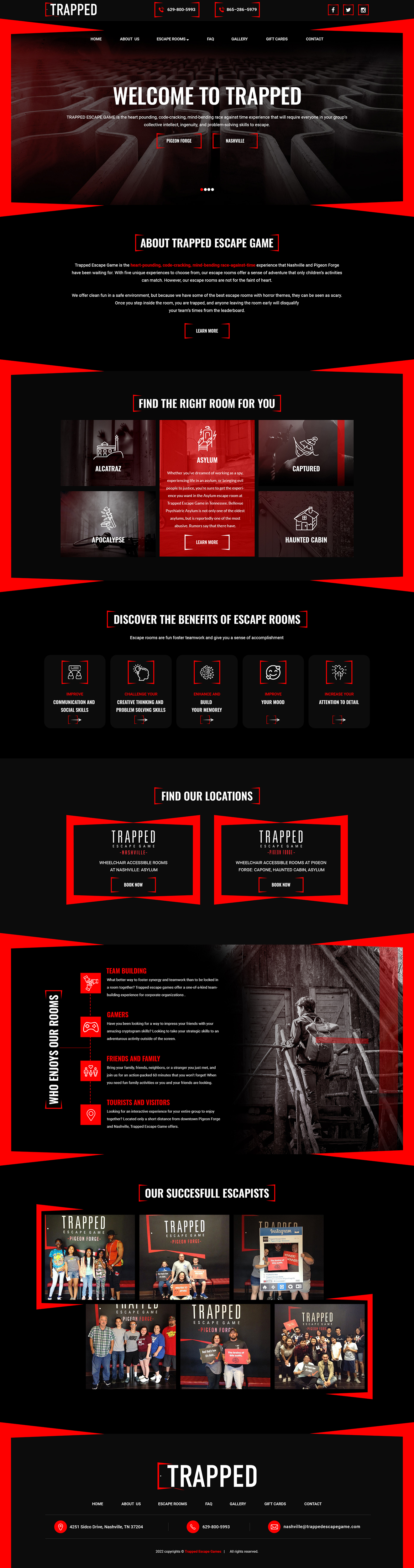 Web-Design von Titan Eagle für Trapped Escape Game | Design #28966164