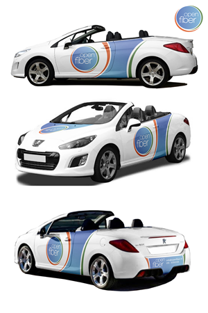 Peugeot 308cc – OpenFiber branding | Car Wrap-Design von MAKE ME THE WINNER