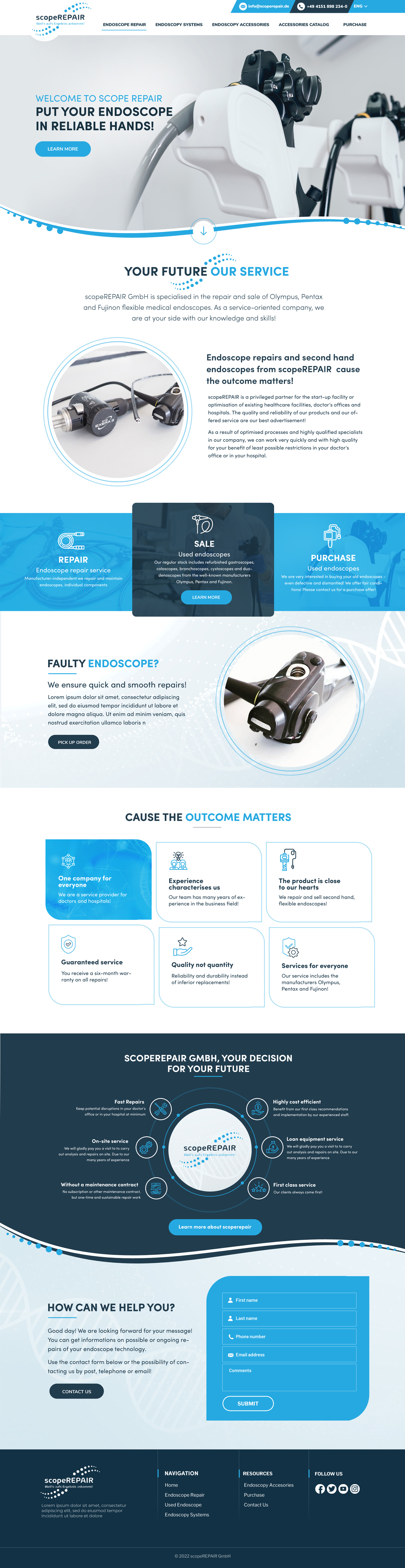 Web Design by Blue Sparrow for scopeREPAIR GmbH | Design #28976830