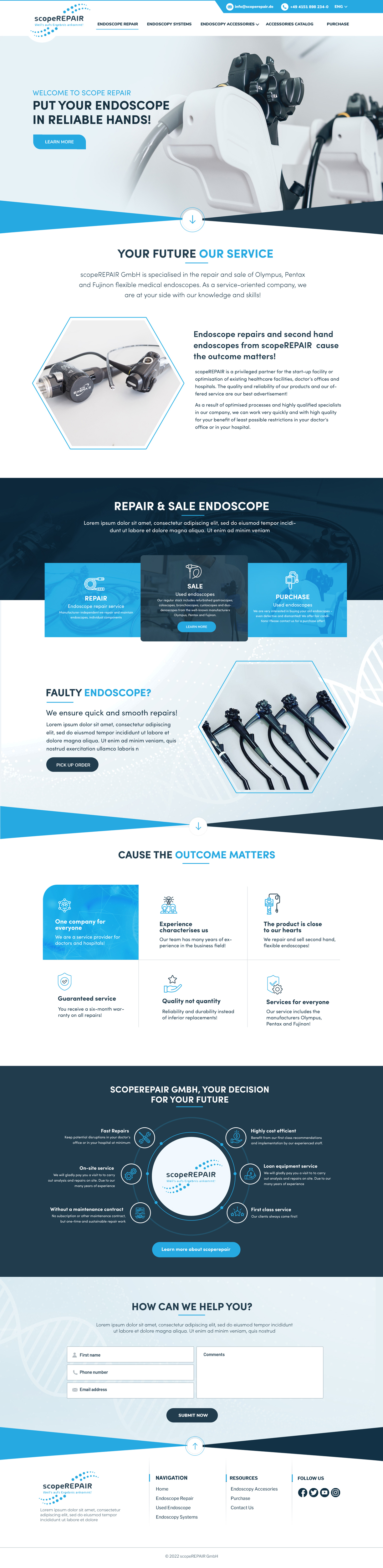 Web Design by Blue Sparrow for scopeREPAIR GmbH | Design #28976831